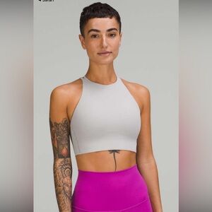 Lululemon Like a Cloud High-Neck Longline Bra *Light Support - Seal Grey